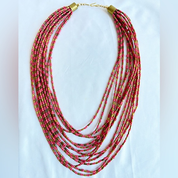 Multi layered seed bead necklace - Picture 2 of 2